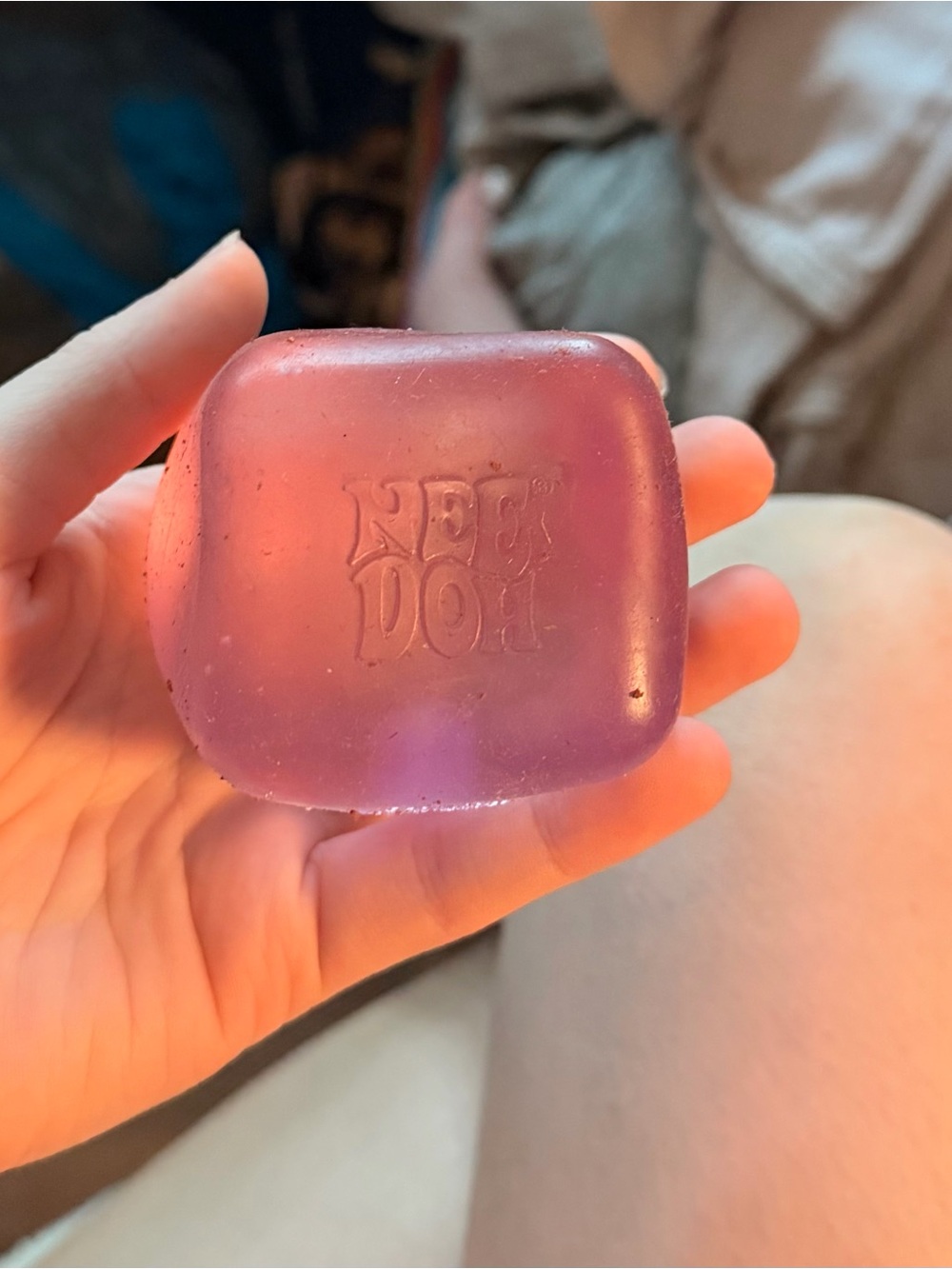 Purple NeeDoh ice cube
